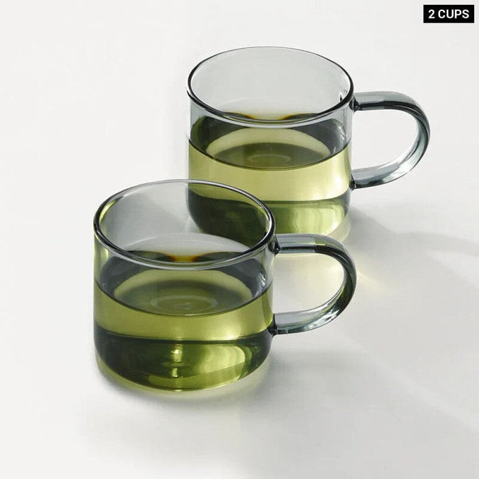 Thick Glass Teacup Set For Drinks