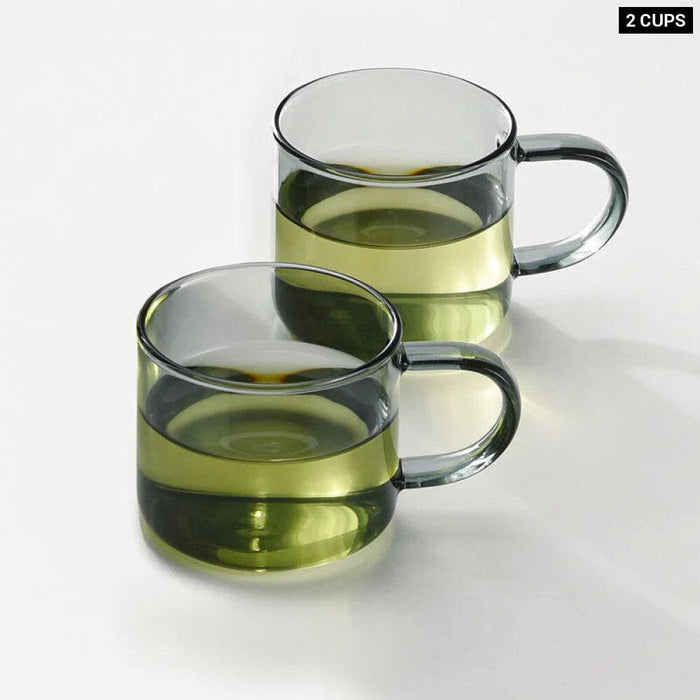 Thick Glass Teacup Set for Drinks