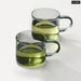 Thick Glass Teacup Set for Drinks