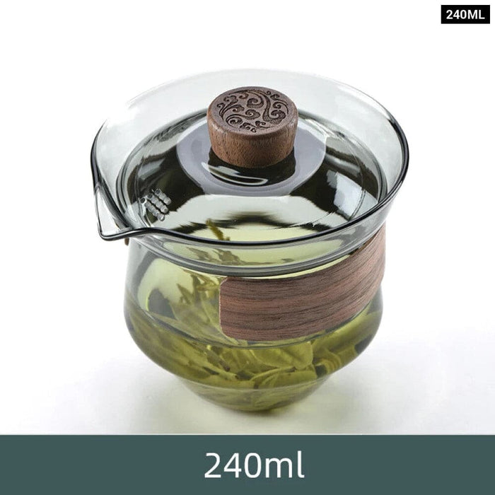 Thick Glass Tureen Teapot Set for Puer Oolong Tea