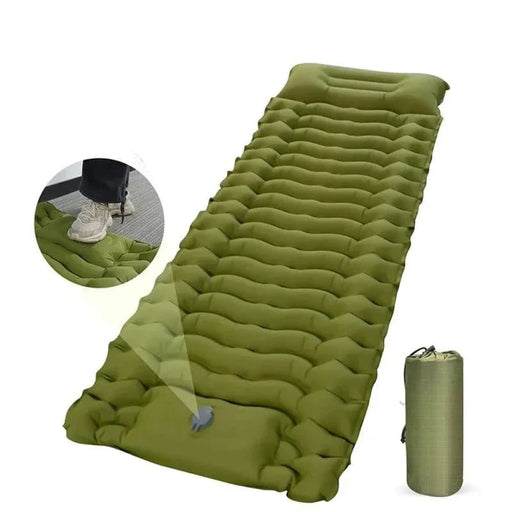 Thick Inflatable Camping Mattress With Built In Pillow