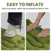 Thick Inflatable Camping Mattress With Built In Pillow