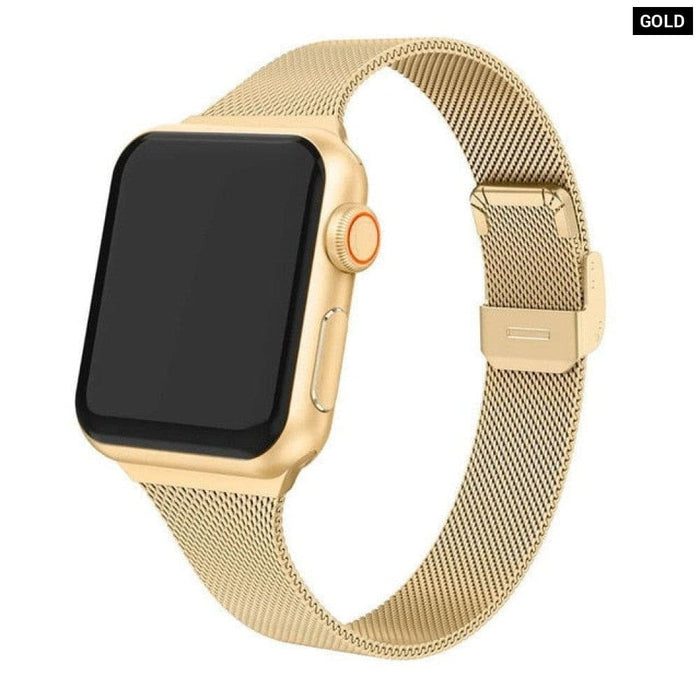 Thin Steel Milanese Loop Strap for Apple Watch