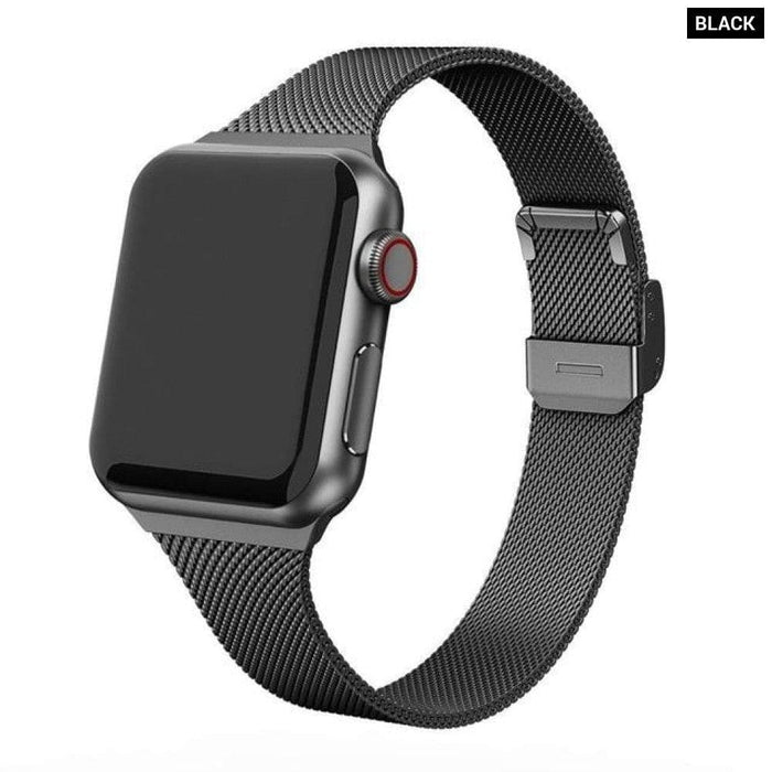Thin Steel Milanese Loop Strap for Apple Watch