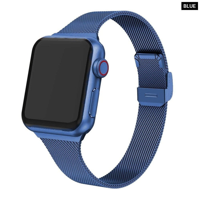 Thin Steel Milanese Loop Strap for Apple Watch