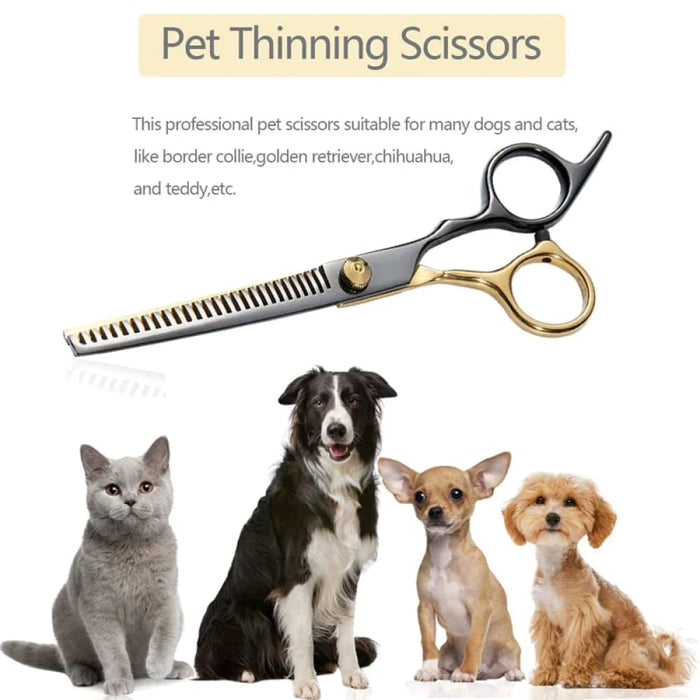 Thinning Pet Grooming Scissors Ergonomic Durable Sharp