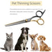 Thinning Pet Grooming Scissors Ergonomic Durable Sharp