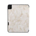 Three Fold Marble Texture Protective Tablet Case With Pen