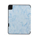 Three Fold Marble Texture Protective Tablet Case With Pen