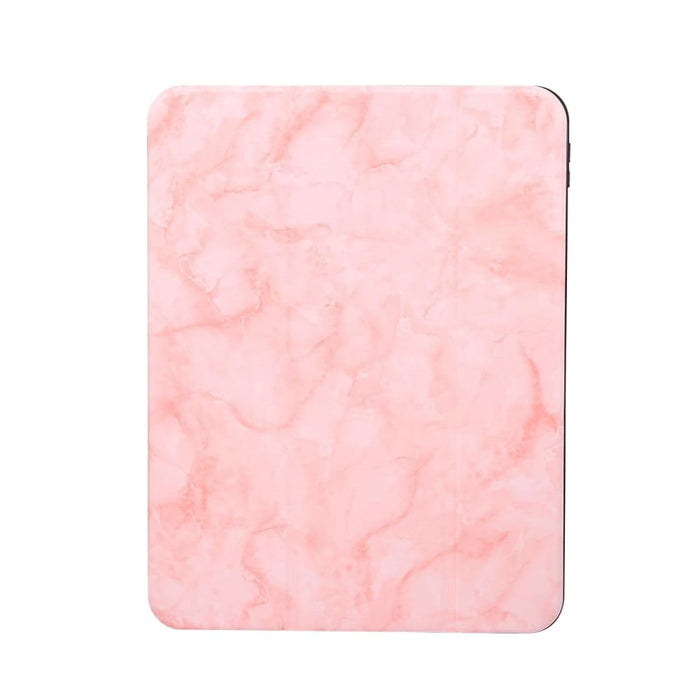 Three Fold Marble Texture Protective Tablet Case With Pen