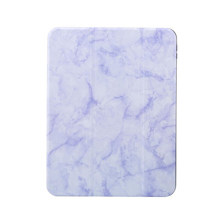 Three Fold Marble Texture Protective Tablet Case With Pen