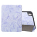 Three Fold Marble Texture Protective Tablet Case With Pen