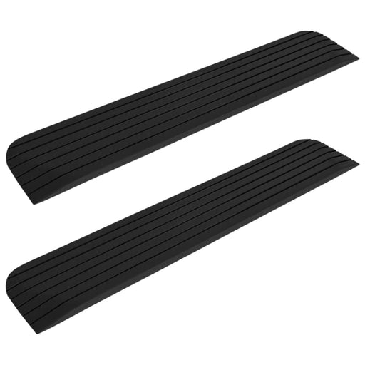Threshold Ramps 2 Pcs 110x21x2.5 Cm Rubber Opbkio