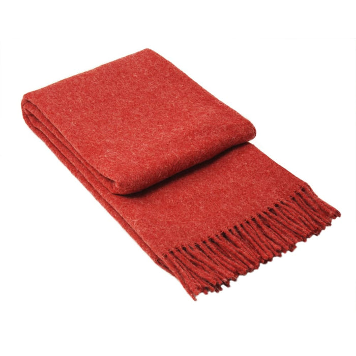 Throw - 100% Nz Wool - Cherry