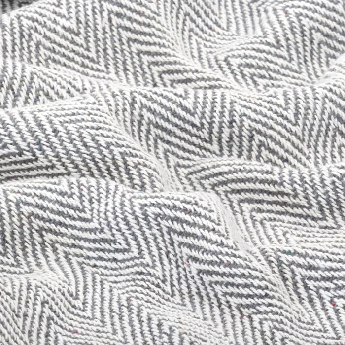 Throw Cotton Herringbone 160x210 Cm Grey Xaptok