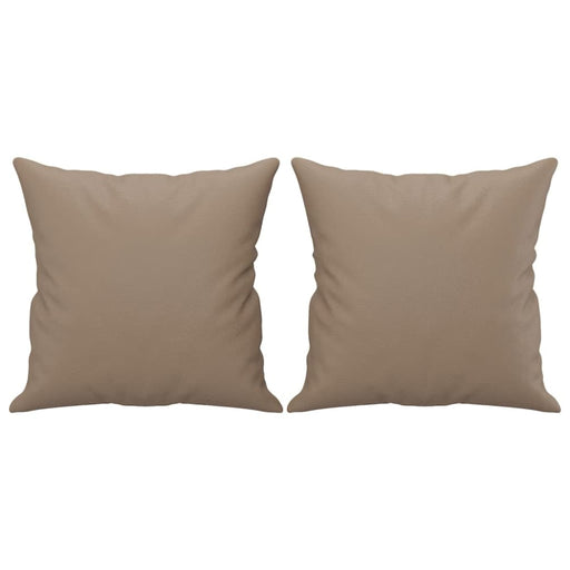 Throw Pillows 2 Pcs Cappuccino 40x40 Cm Faux Leather Takana