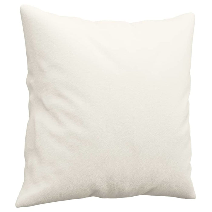 Throw Pillows 2 Pcs Cream 40x40 Cm Faux Leather Takanb