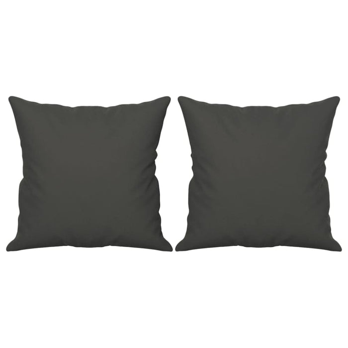 Throw Pillows 2 Pcs Dark Grey 40x40 Cm Microfibre Fabric