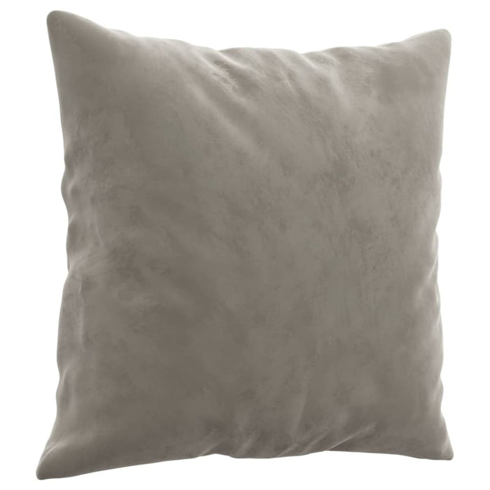 Throw Pillows 2 Pcs Light Grey 40x40 Cm Velvet Takanp