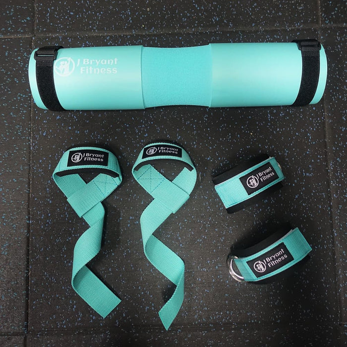 Hip Thrust Barbell Pad Set with Ankle Strap and Weight