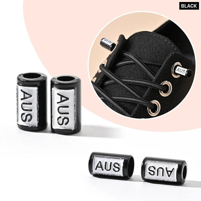 No Tie Laces for Sneakers with Cylinderical Buckle