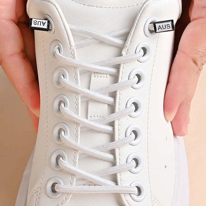 No Tie Laces for Sneakers with Cylinderical Buckle