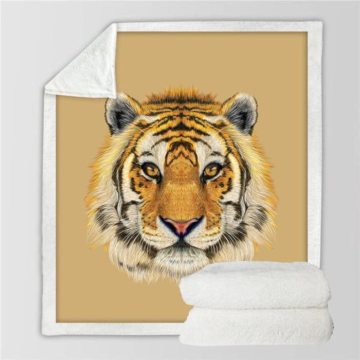 Tiger Baby Blankets For Beds Watercolour Plush Blanket Wild