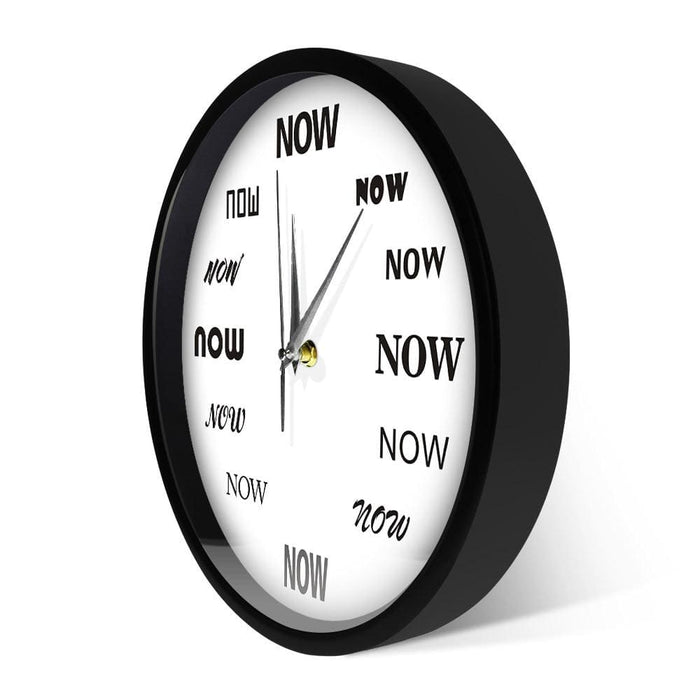 The Time Is Now Wall Clock Glow In Dark Voice Control Silent