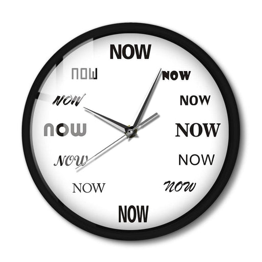 The Time Is Now Wall Clock Glow In Dark Voice Control Silent