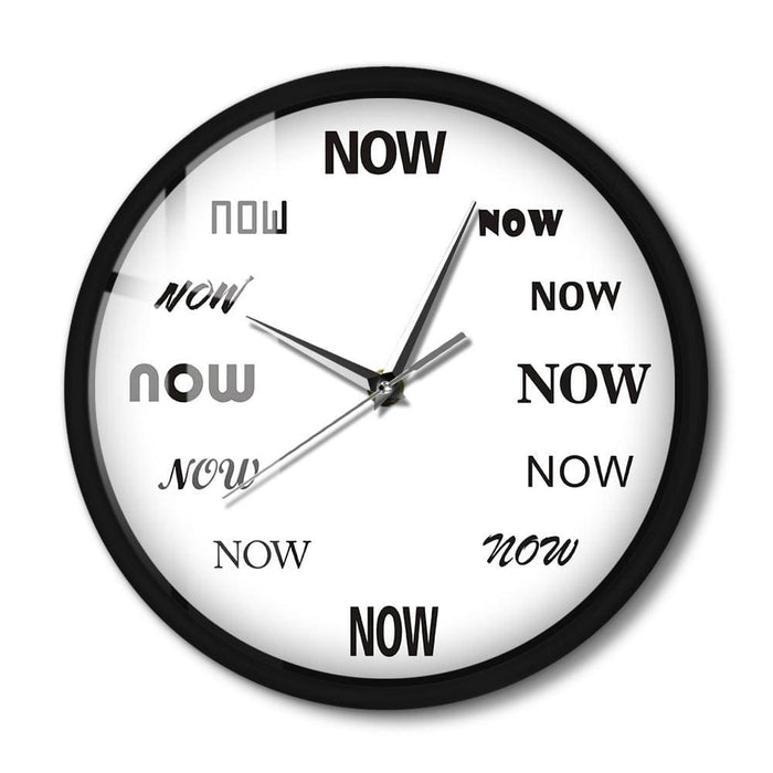 The Time Is Now Wall Clock Glow In Dark Voice Control Silent