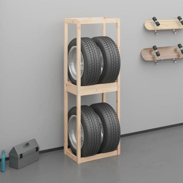 Tire Rack 63x40x180 Cm Solid Wood Pine Nxpbbp