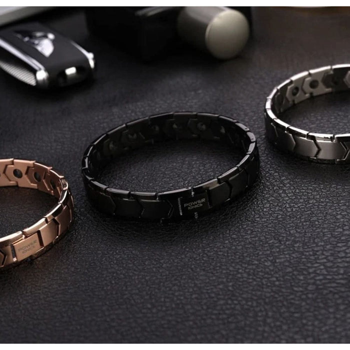 Titanium 99.999% Germanium Therapy Charm Bracelet for Mens