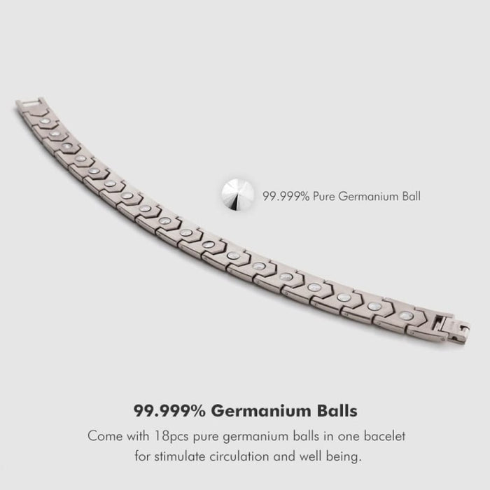 Titanium 99.999% Germanium Therapy Charm Bracelet for Mens