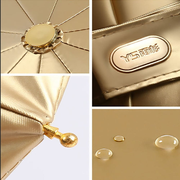 Titanium Gold Cloth Uv Protection Umbrella