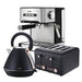 Toaster Kettle & Coffee Machine Breakfast Set - Black