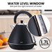 Toaster Kettle & Coffee Machine Breakfast Set - Black