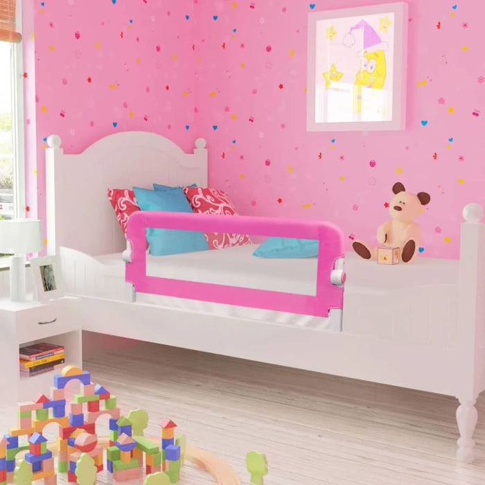 Toddler Safety Bed Rail 2 Pcs Pink 102x42 Cm Xilbnp