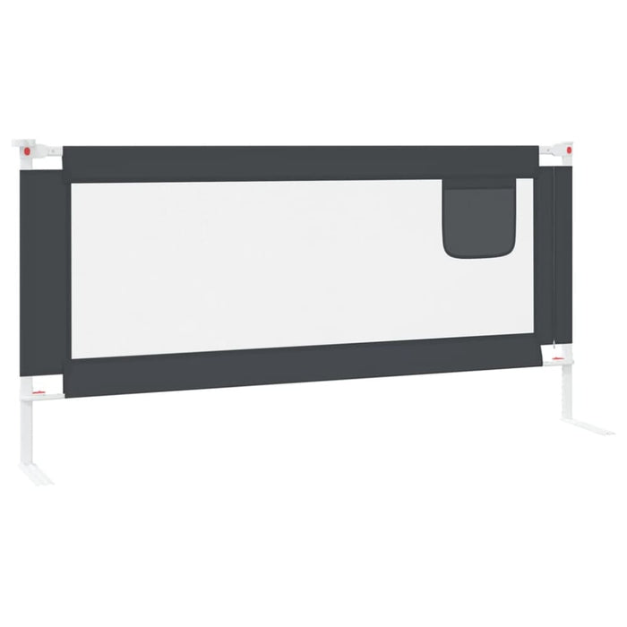 Toddler Safety Bed Rail Dark Grey 190x25 Cm Fabric Obxtx