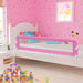 Toddler Safety Bed Rail Pink 180x42 Cm Polyester Oboio