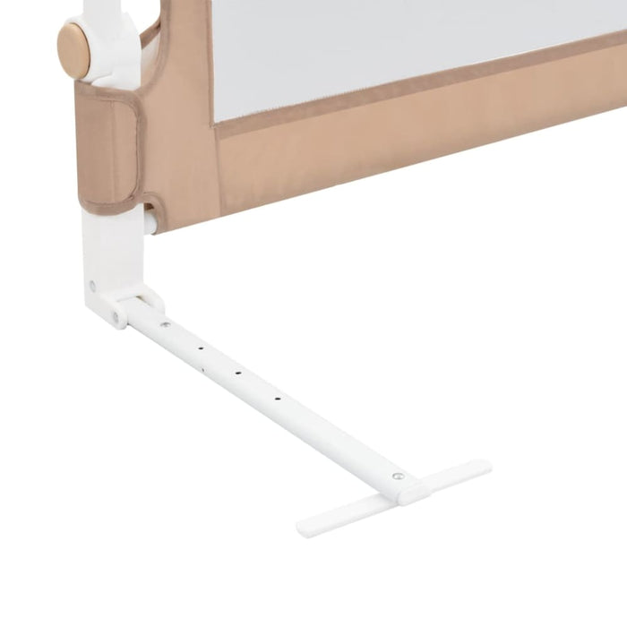 Toddler Safety Bed Rail Taupe 180x42 Cm Polyester Oboip