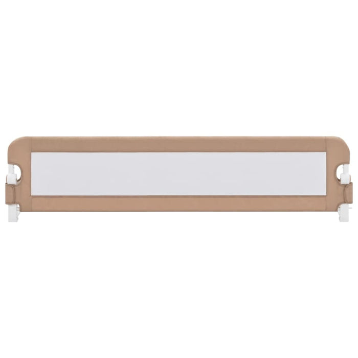 Toddler Safety Bed Rail Taupe 180x42 Cm Polyester Oboip