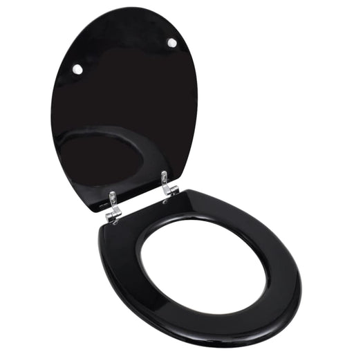 Wc Toilet Seat Mdf Lid Simple Design Black Oabnbx