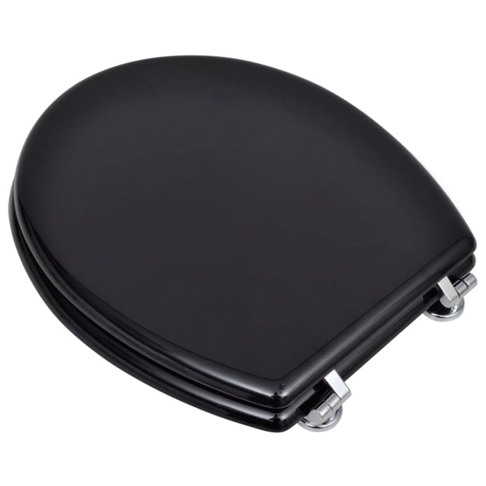 Wc Toilet Seat Mdf Lid Simple Design Black Oabnbx