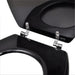 Wc Toilet Seat Mdf Lid Simple Design Black Oabnbx