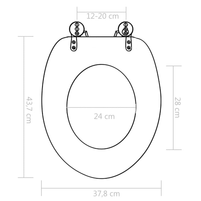 Wc Toilet Seat With Soft Close Lid Mdf Dolphins Design