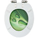 Wc Toilet Seat With Soft Close Lid Mdf Green Water Drop