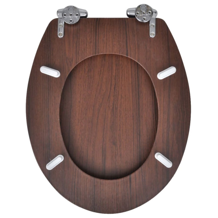 Wc Toilet Seat Mdf Soft Close Lid Simple Design Wood Oabnbb