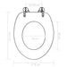 Wc Toilet Seat With Soft Close Lid Mdf Water Drop Design