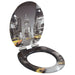 Wc Toilet Seat with Soft Close Lid Mdf New York Design