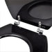 Toilet Seats with Lids 2 Pcs Mdf Black Xipkbn